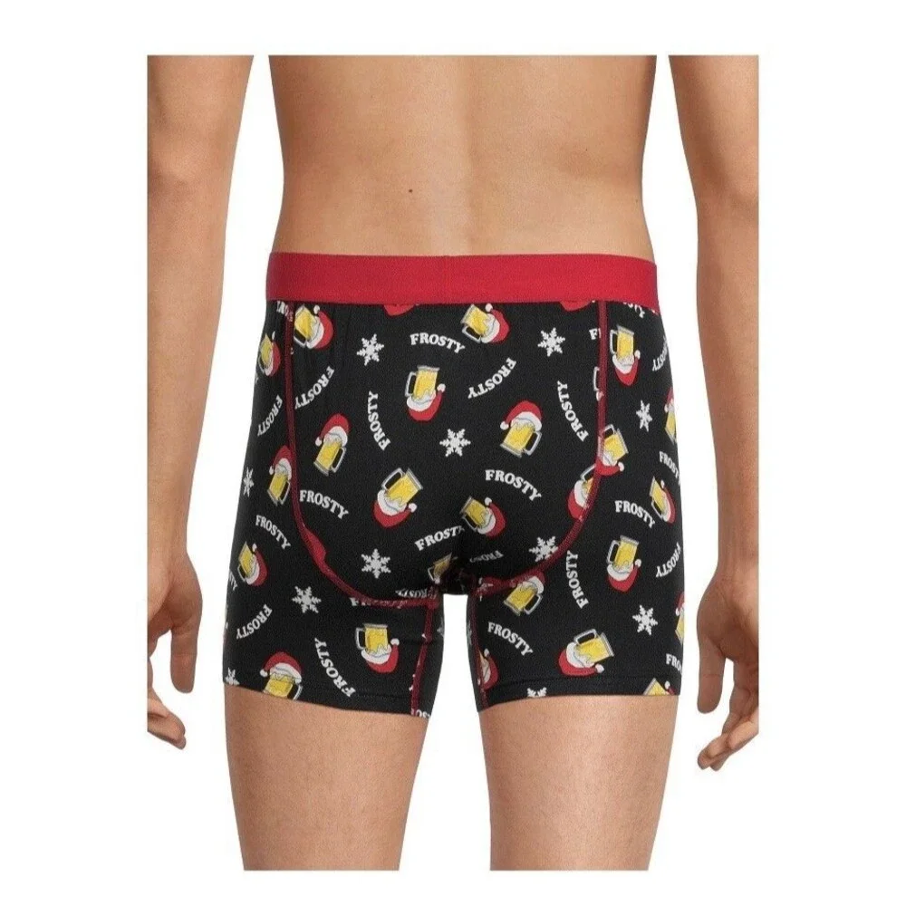 Holiday Time Men’s Boxer Brief Beer Mug Size Small  X-Large (40-42)